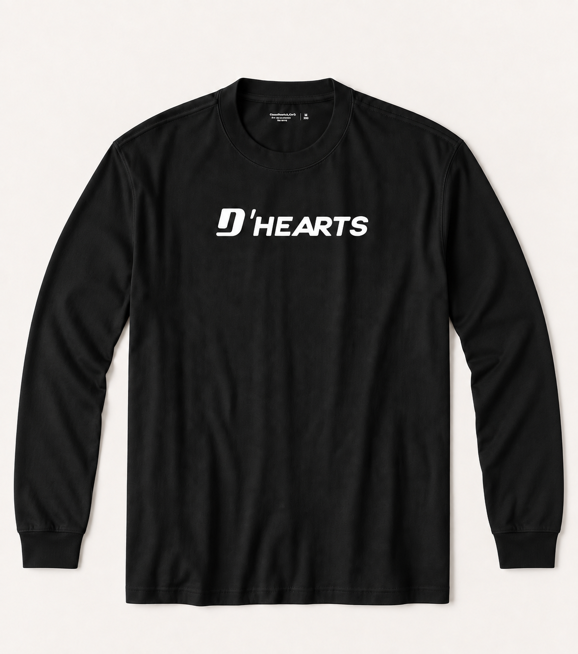 D'HEARTS unisex long sleeve in Black