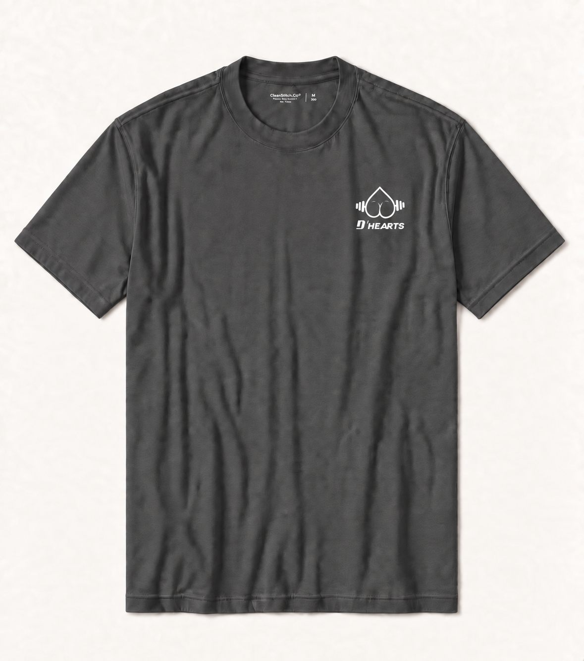 D'HEARTS unisex tee in Dark Gray — Heart Logo
