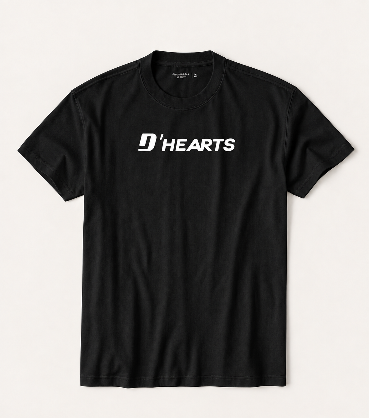 D'HEARTS unisex tee in Black