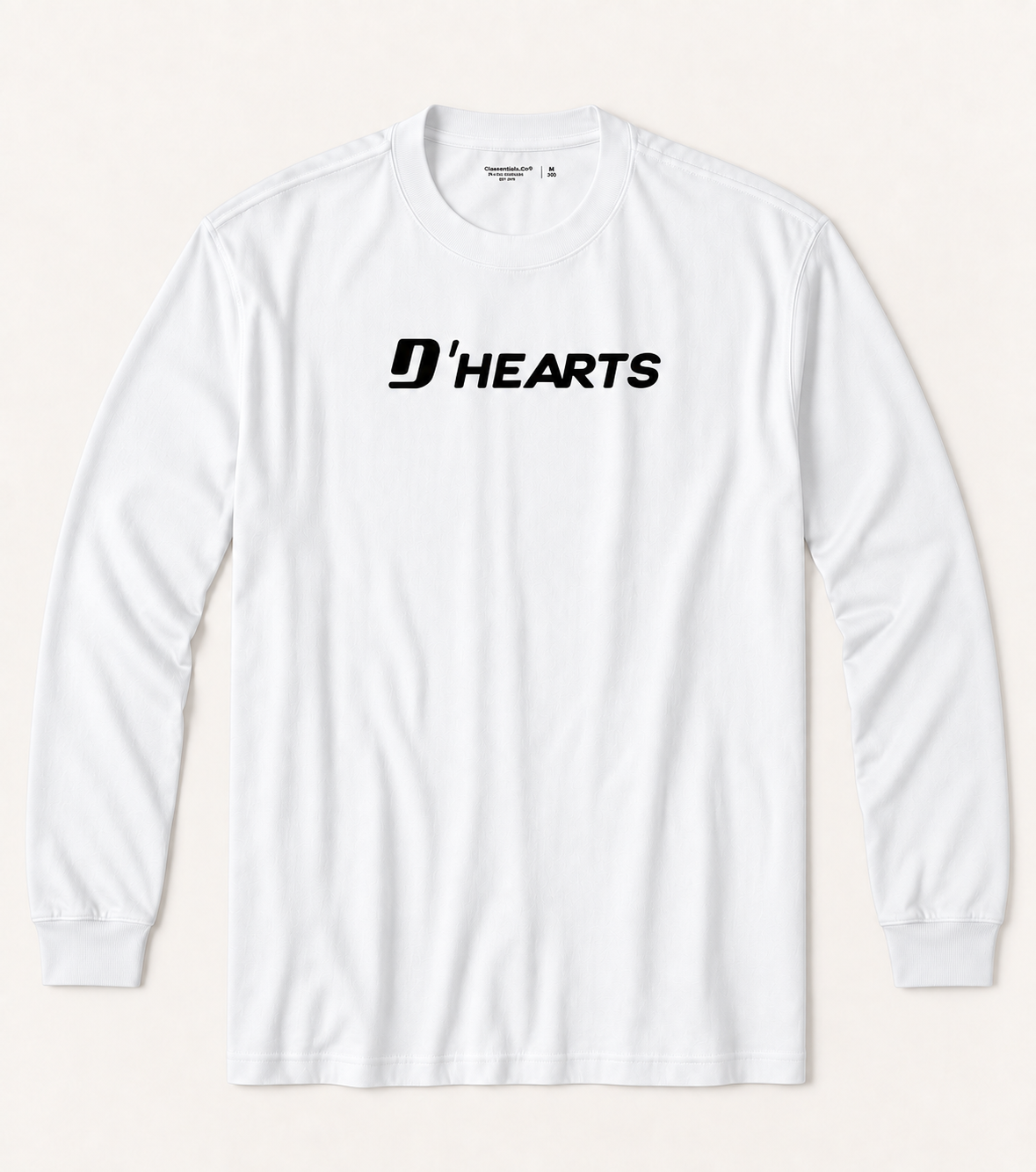 D'HEARTS unisex long sleeve in White